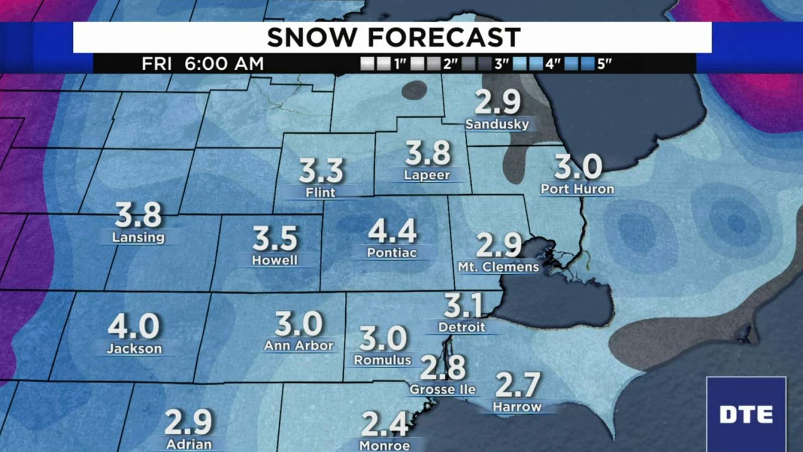 Metro Detroit weather: Winter weather advisory with 2-4 inches of snow expected