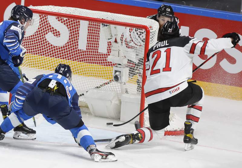 Canada beats Finland 3-2 in OT for 27th world hockey title