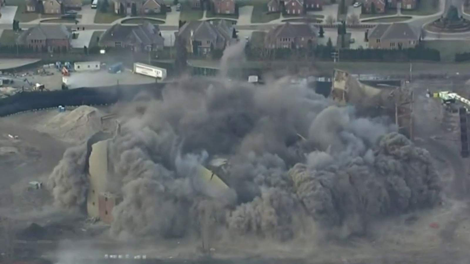 DTE Energy implodes old power plant