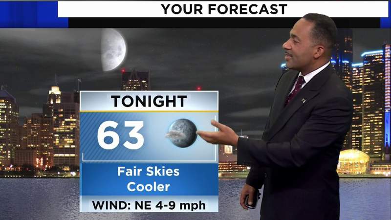 Metro Detroit weather: Still dry and warm Saturday evening
