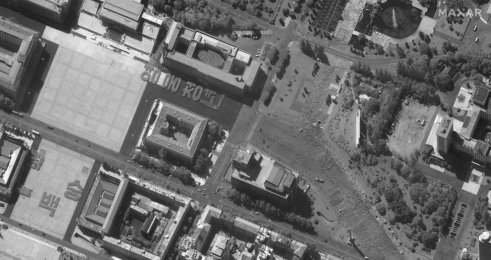 Satellite images show N. Korea preparing for military parade