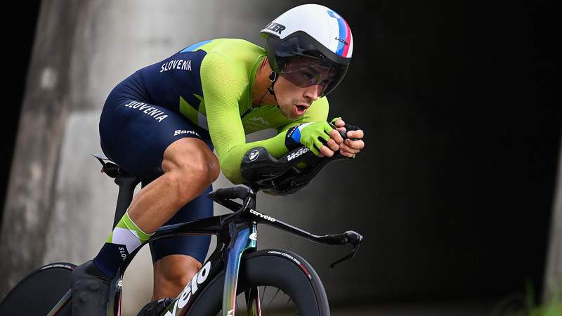 Roglic ravages time trial, gives Slovenia first cycling gold