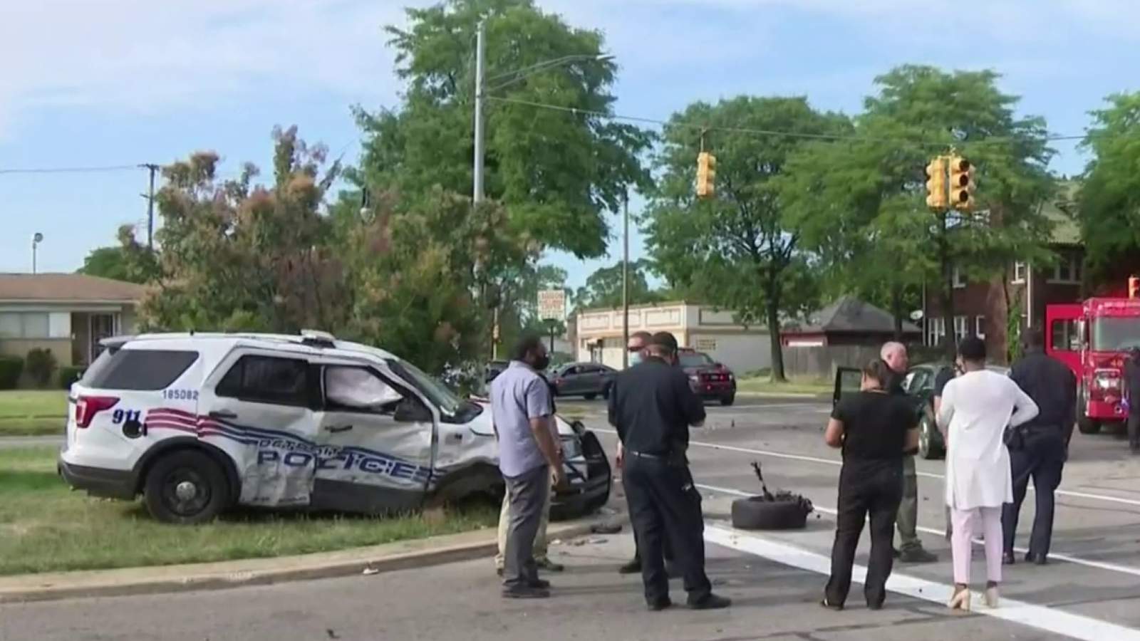 Detroit police SUV involved in crash on citys west side