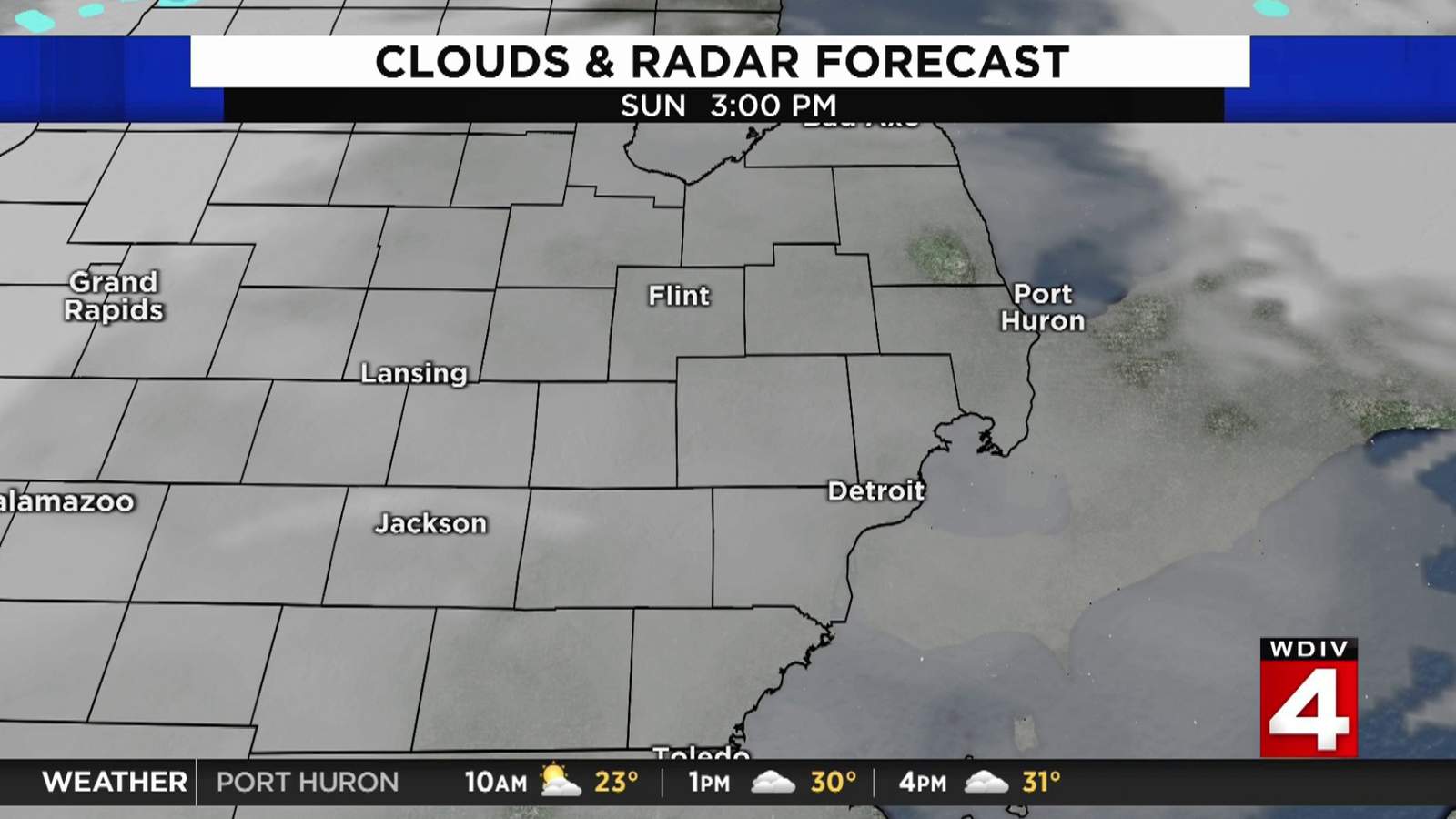 Metro Detroit weather: Clouds increase again Sunday afternoon