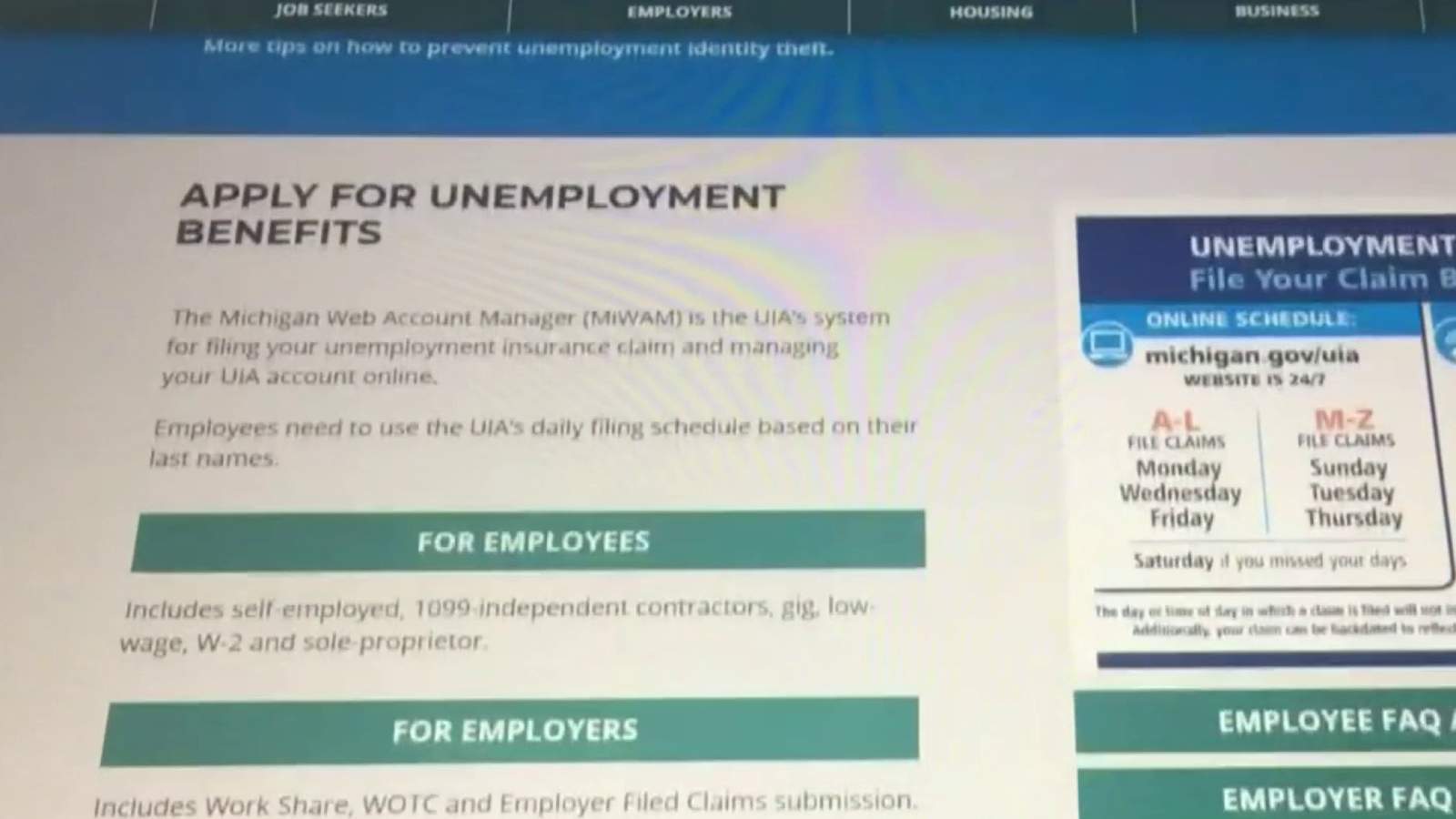 Michigan Gov. Whitmer extends unemployment benefits until end of year