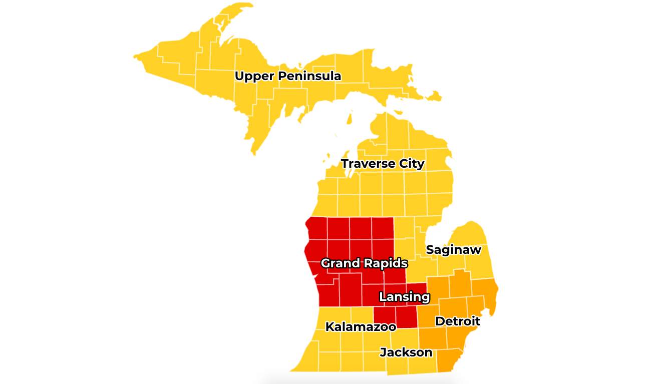 Detroit Region now considered medium-high risk as coronavirus (COVID-19) cases spike statewide - WDIV ClickOnDetroit