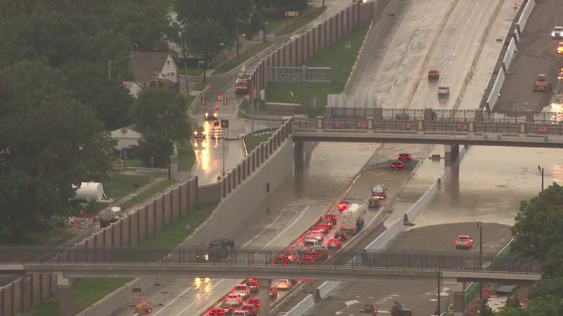 Watch: Video of flooding on Metro Detroit roads, freeways on Aug. 12, 2021