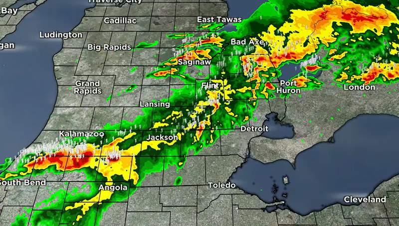 Live weather radar: Tracking potentially severe storms in Metro Detroit