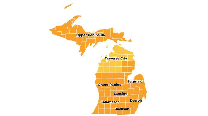 Michigan COVID-19 risk map update: Where things stand