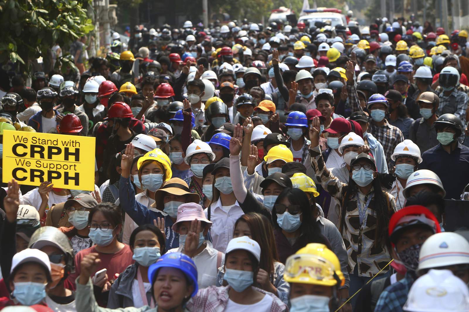 Protests, tear gas in Myanmar after UN envoy urges action