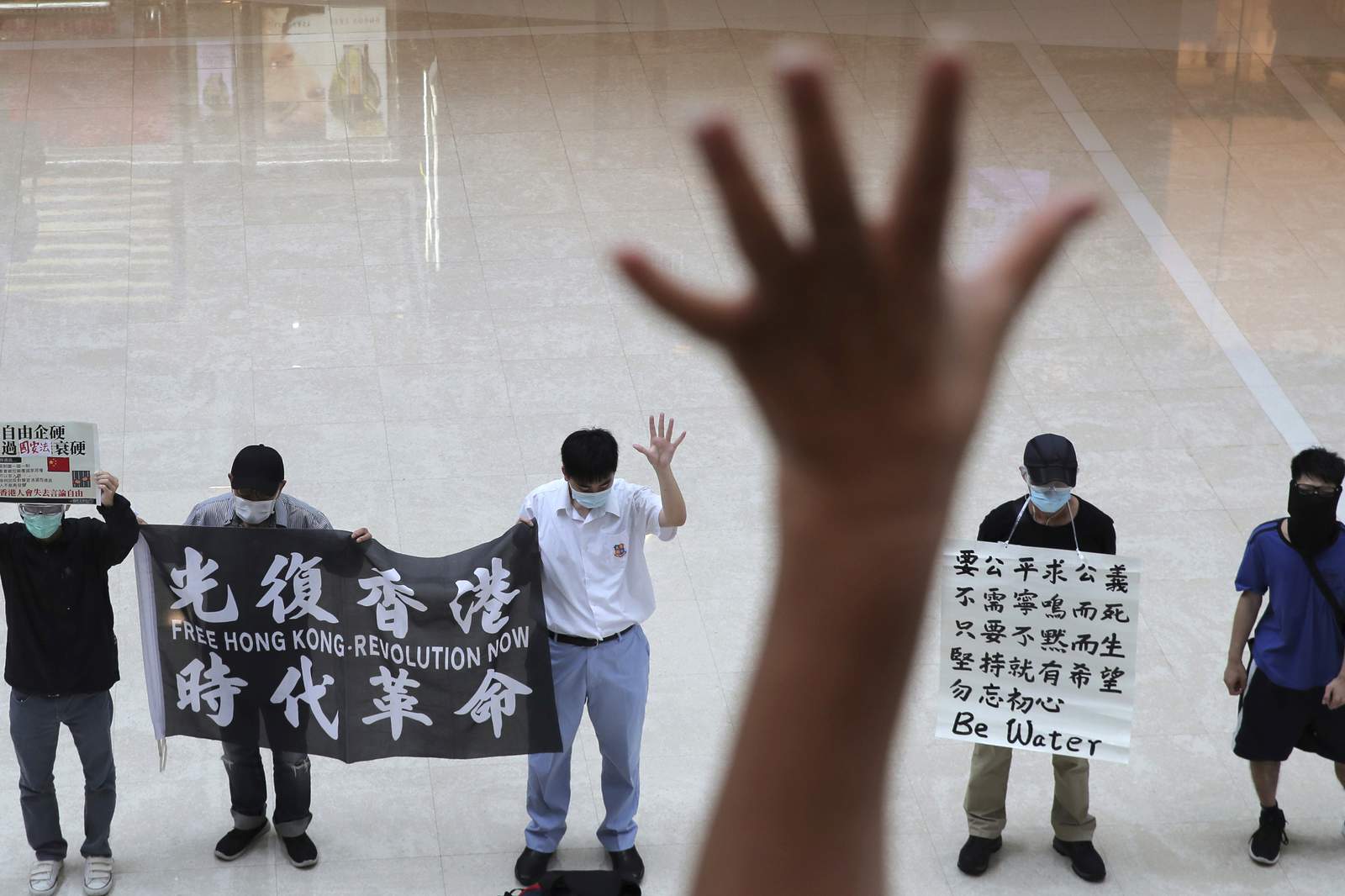 Protest in Hong Kong over China move to pass security law