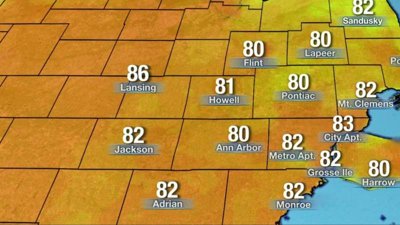 Metro Detroit weather: Partly cloudy, mild Saturday night