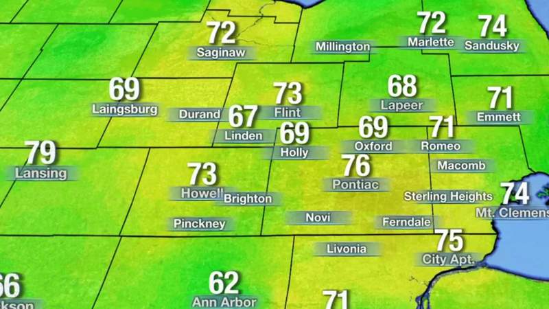 Metro Detroit weather: Warm Friday night, storms before the weekend finishes