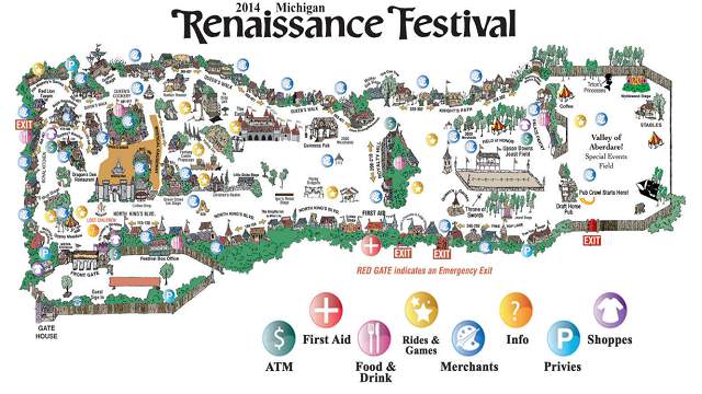 Michigan Renaissance Festival 2022 Map