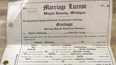 Woman Hopes To Find Family Of Lost Michigan Marriage License Found In Trunk At Auction