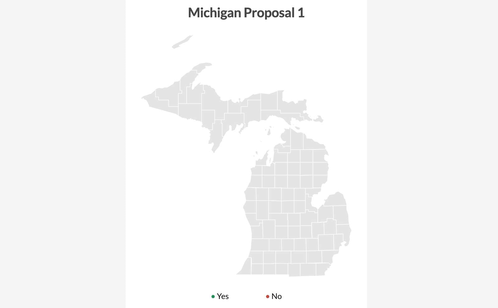 2020 election results: Michigan Proposal 1 outcome mapped by county