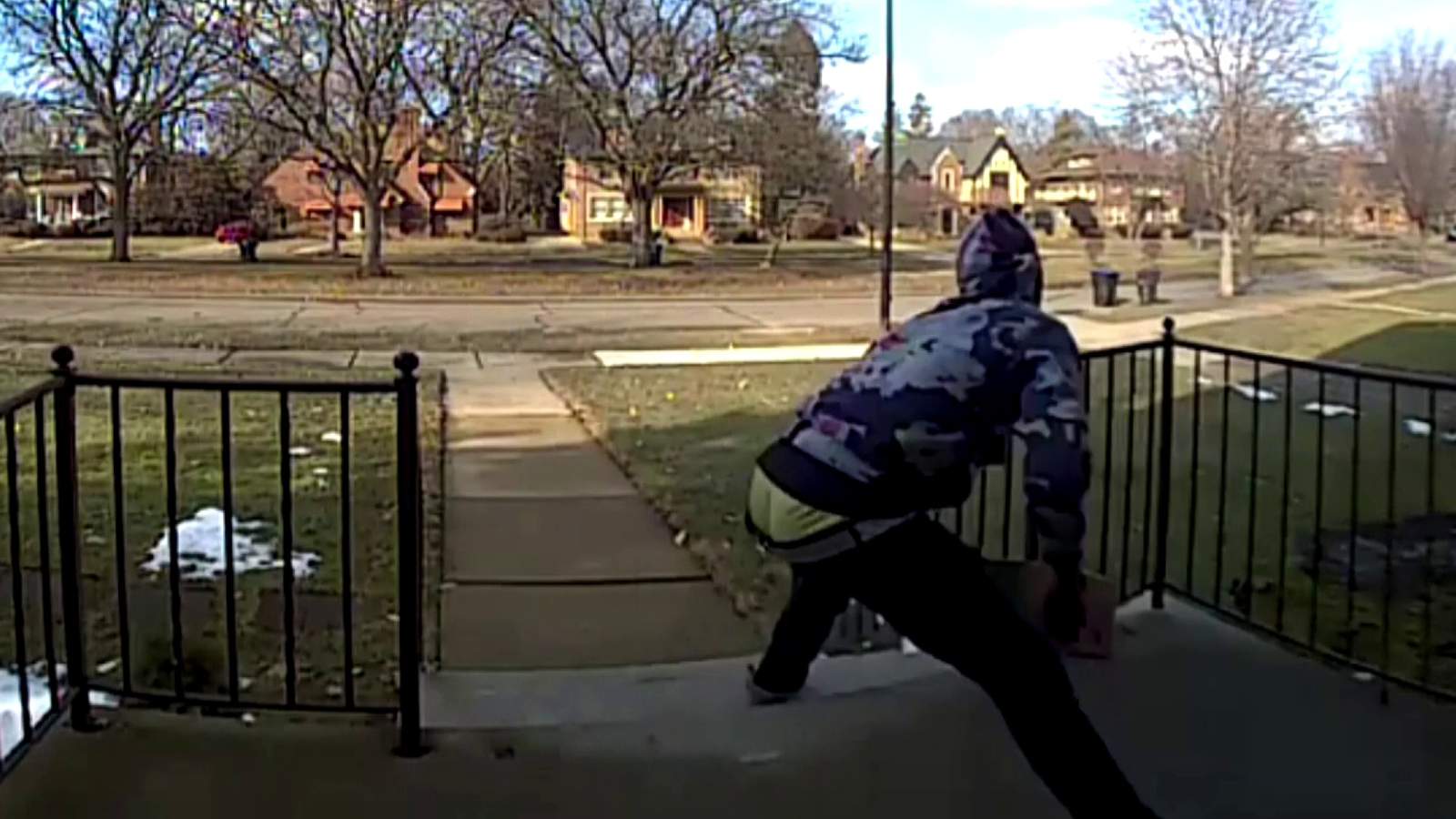 WATCH: Detroit police seek person who snatched package from porch