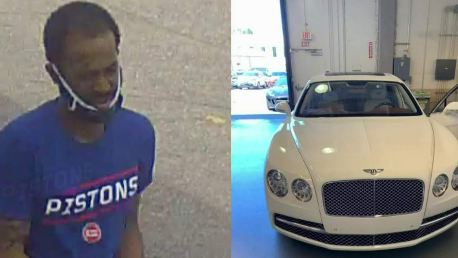 Bentley stolen from Southfield business; police search for man caught on camera