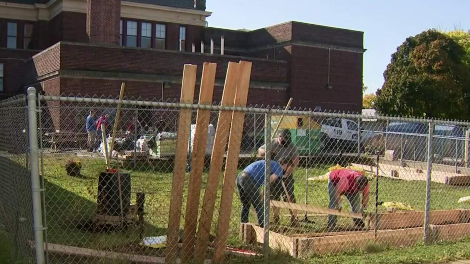 Reading garden restored at Detroit school after vandalism