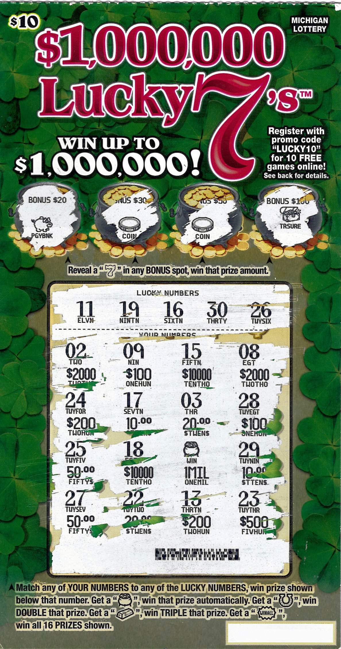 Michigan Lottery: Oakland County man wins $1M on scratch off after ‘rough couple of years’