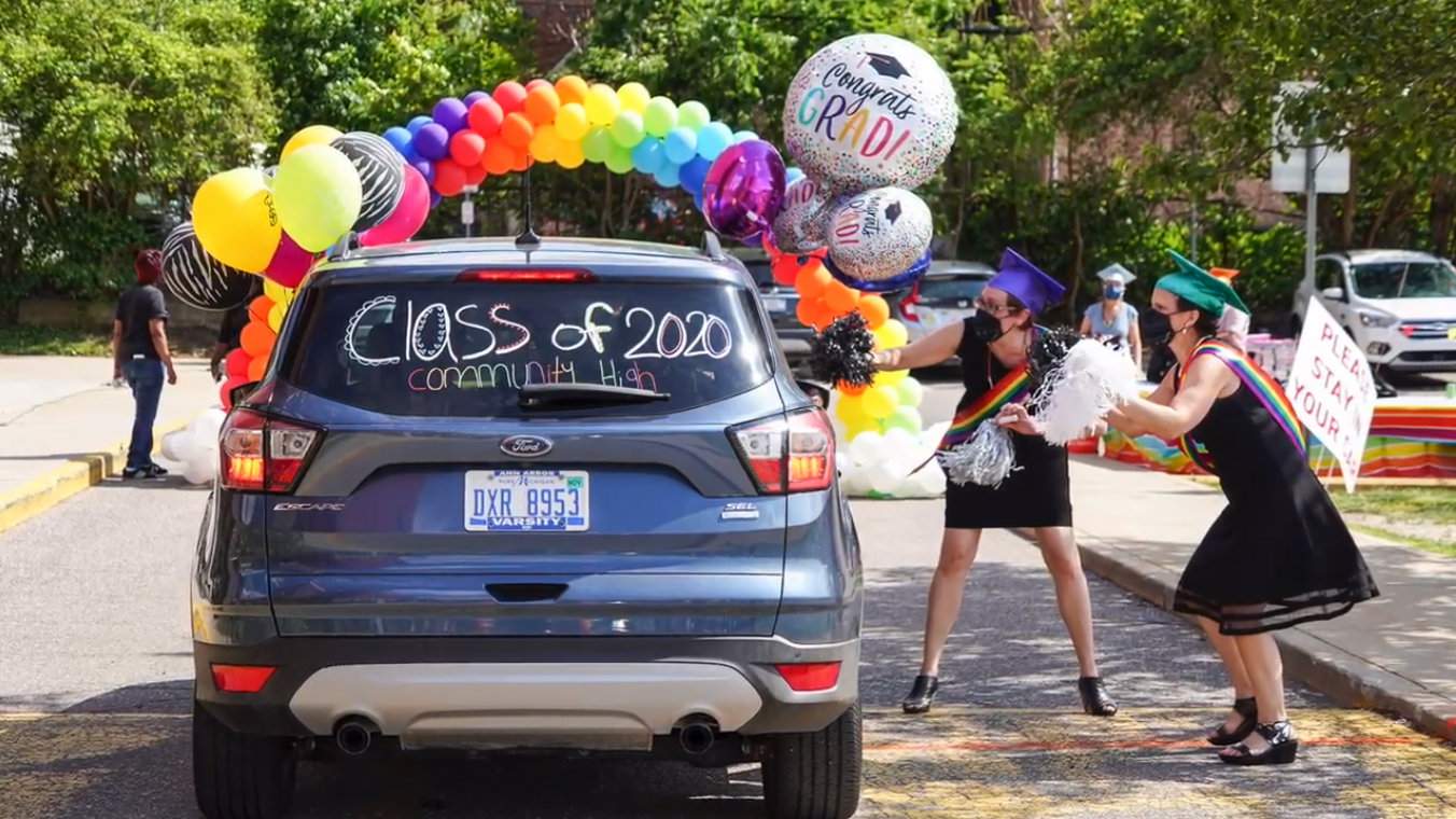 Ann Arbor high school seniors celebrate graduation with virtual ceremonies, in-car processions