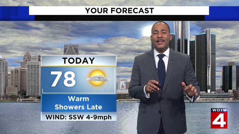 Metro Detroit weather: Warm Saturday afternoon, showers arrive later