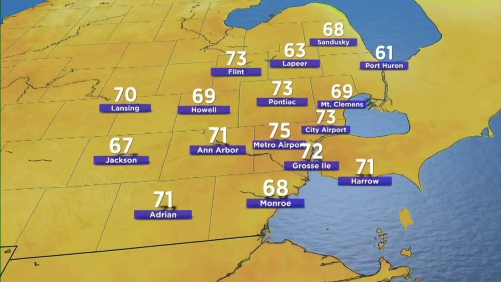 Metro Detroit weather: Clear skies Sunday night with mild to cool conditions