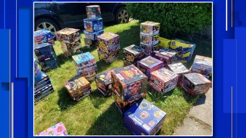 Authorities seize 400 pounds of illegal fireworks being sold from Detroit home