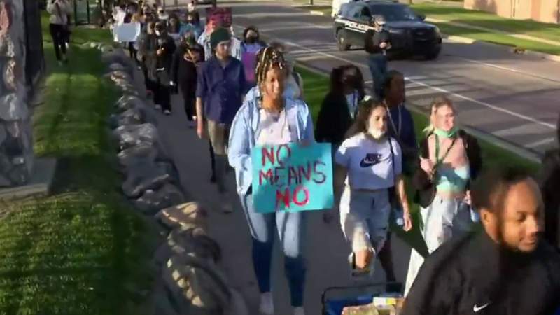 Eastern Michigan University students march to protest sex assaults, push for ban of fraternities