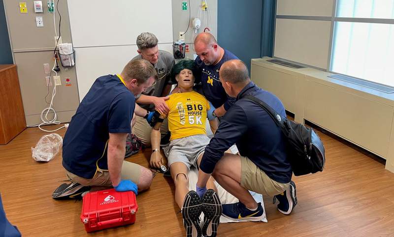 Concordia University Ann Arbor health professionals lead U-M athletic medicine in simulated emergency training