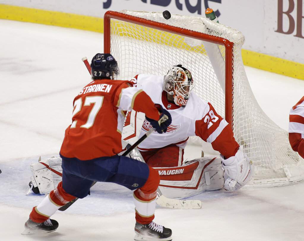 Verhaeghe paces Panthers over Red Wings, 4-1