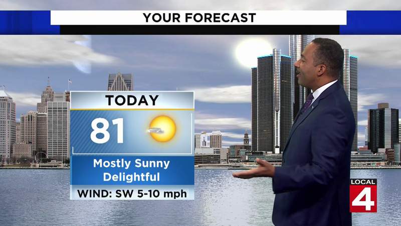 Metro Detroit weather: Warm Saturday afternoon with sunshine, rain later