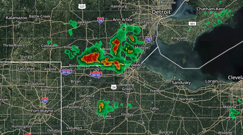 Severe thunderstorm warning issued in Monroe, Lenawee counties until 5:30 p.m.