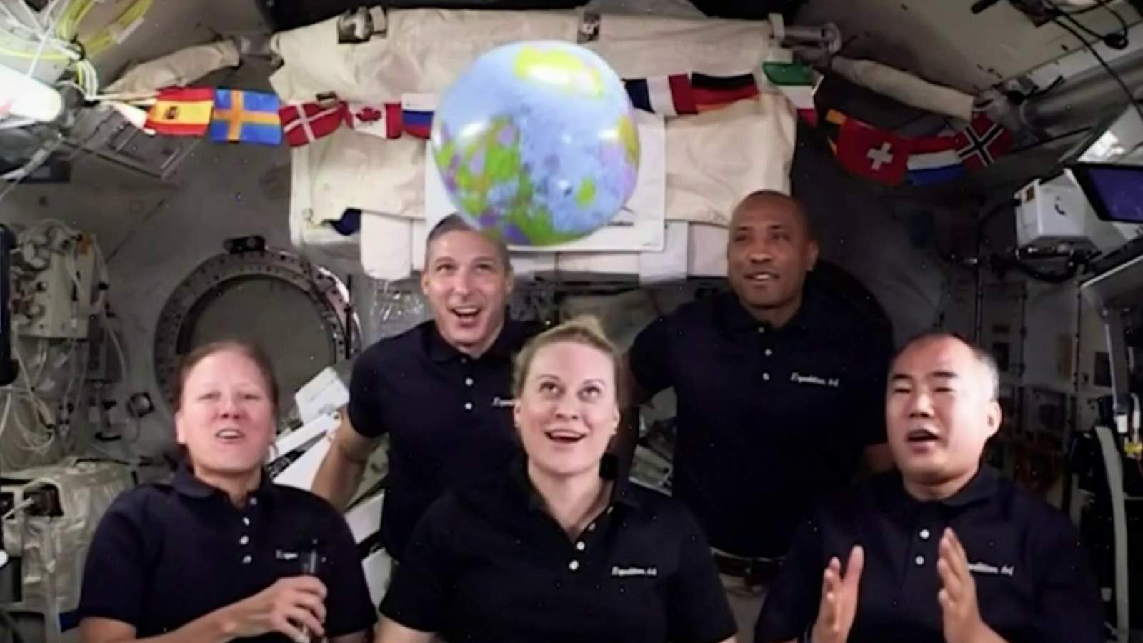 NASA astronauts ring in new year with very different ball drop