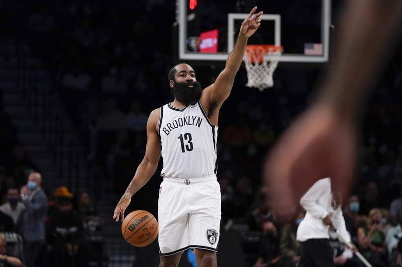 Harden ties Bird with 59 triple-doubles as Nets rout Detroit