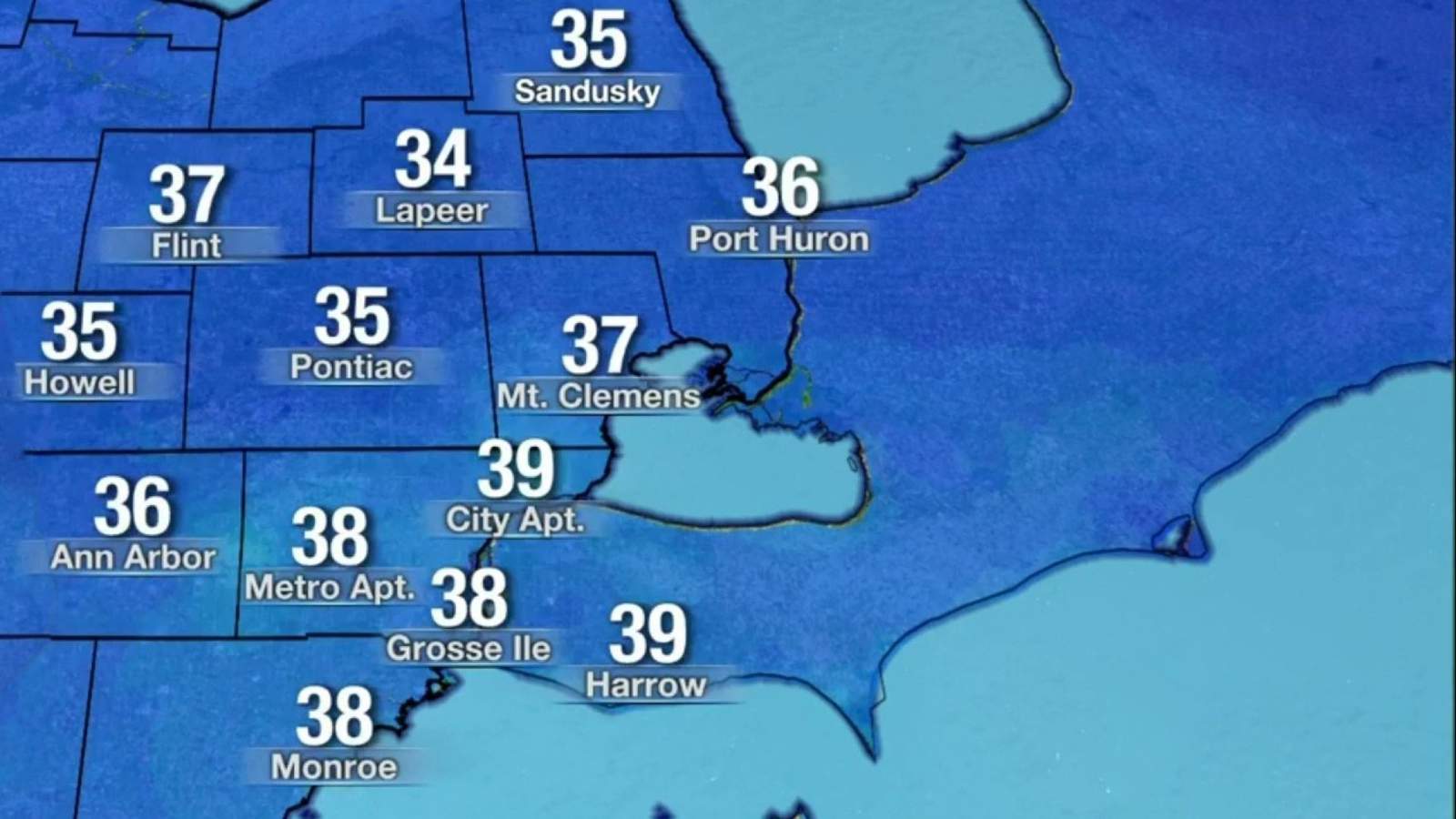 Metro Detroit weather: Sub-freezing conditions return Sunday night, milder Monday
