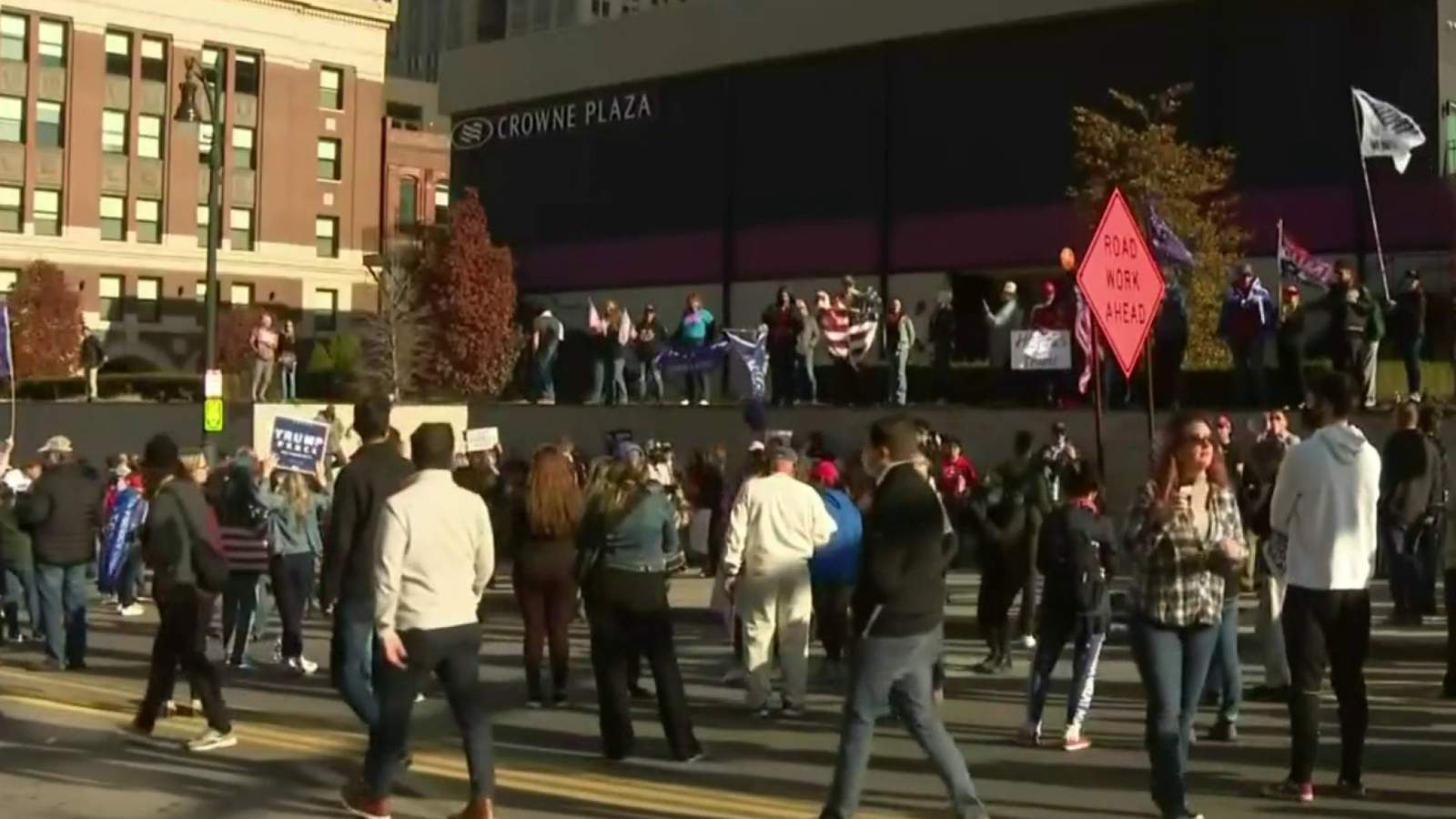 Trump supporters hold protest outside TCF Center over election results