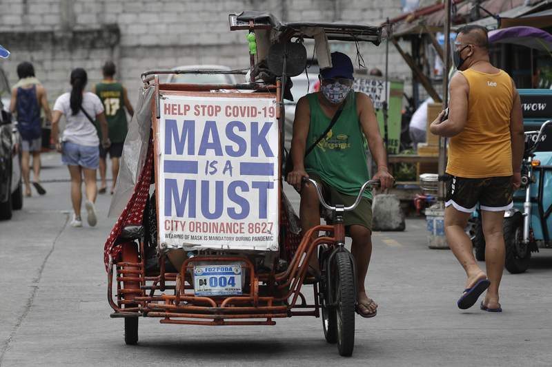 The Latest: Philippines extends virus lockdown to mid-May