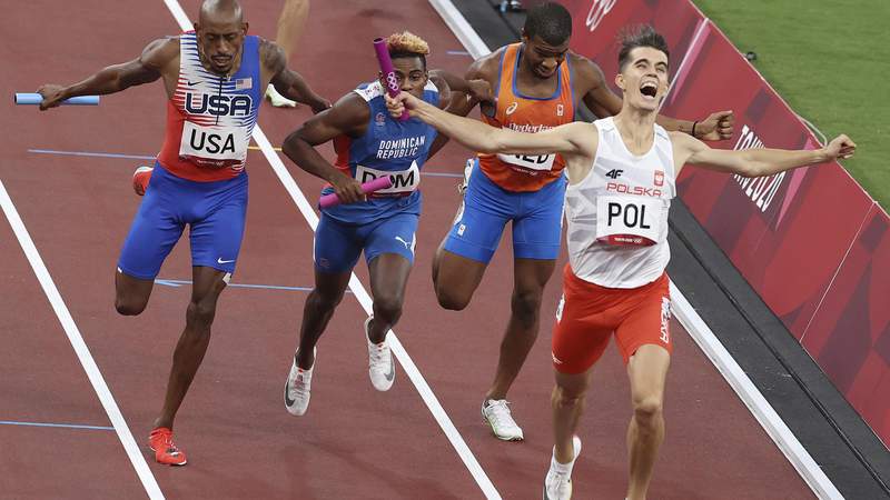 Poland wins first 4x400m mixed relay gold of Olympics