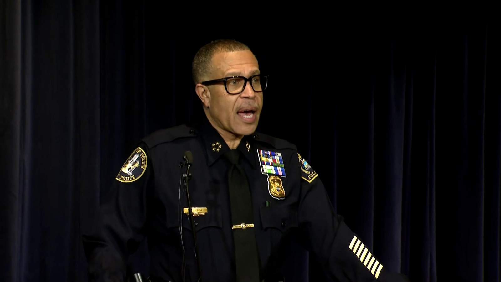 Detroit police chief held briefing after fifth day of protests
