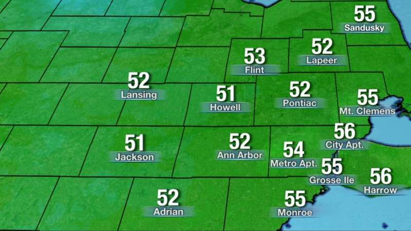 Metro Detroit weather: Chilly with clouds Saturday evening