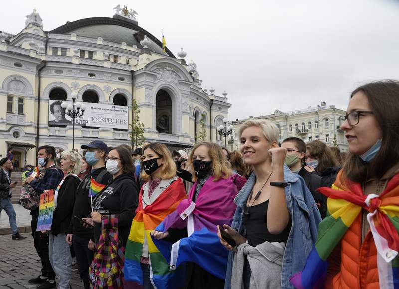Thousands march in Ukraine for LGBT rights, safety