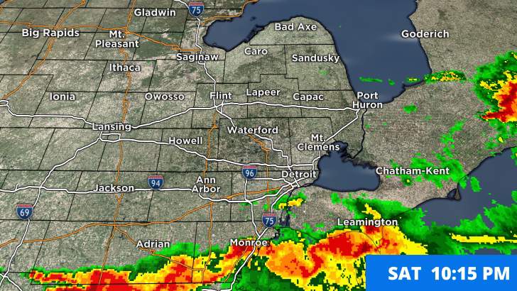 Metro Detroit weather: Showers, thunderstorms leave after midnight, expect a sunnier Sunday