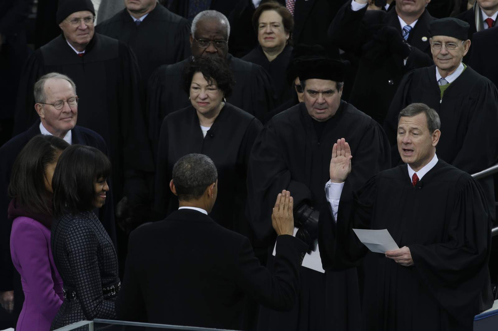 Roberts to swear in yet another president who opposed him