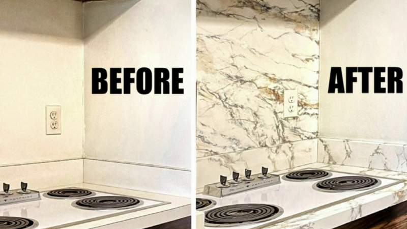It’s a marble makeover without marble