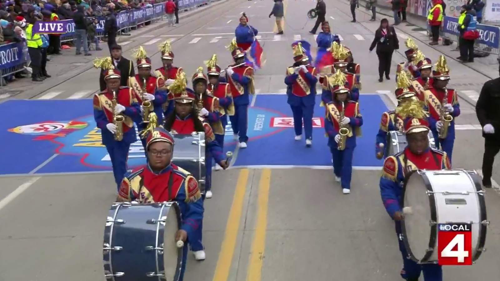Detroit Public Schools All-City Marching Band performs at 2019 America’s Thanksgiving Parade