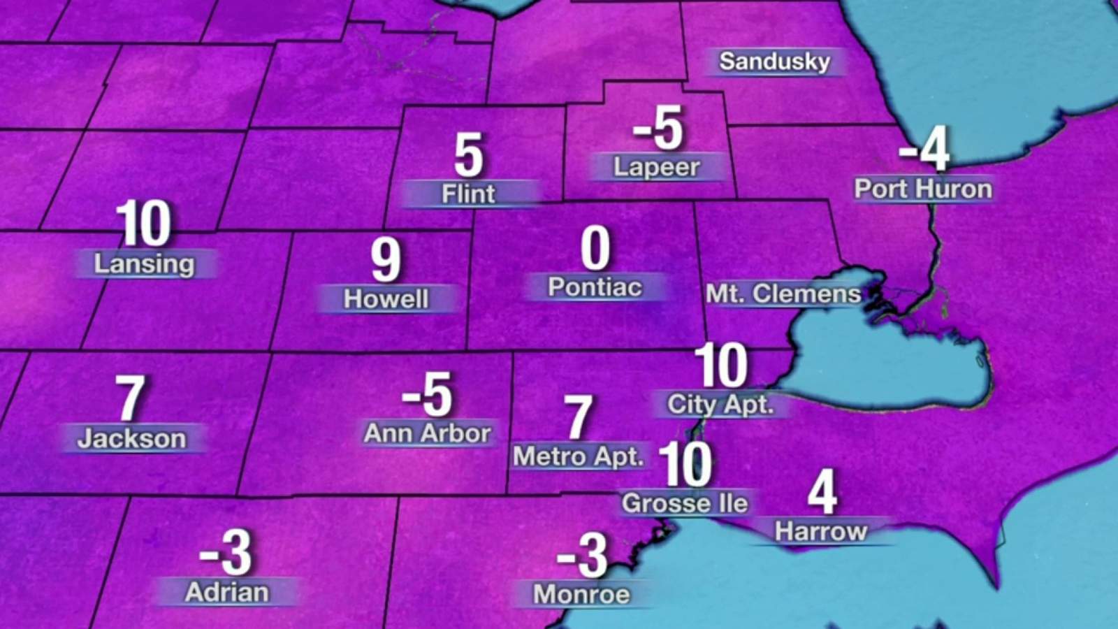 Metro Detroit weather: Frigid Sunday morning, chilly afternoon with snow tonight