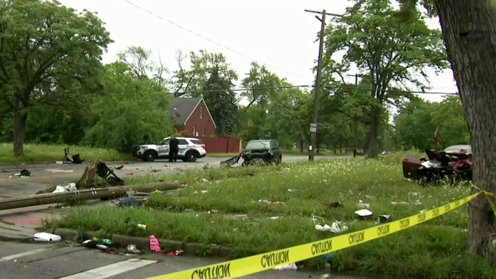 Stolen car hits SUV, killing mother driving 3 children on Detroit’s east side