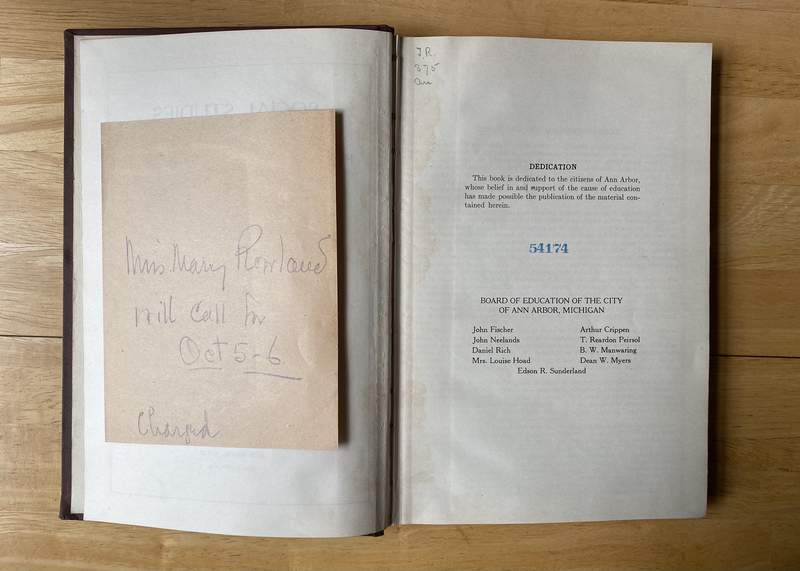 Long overdue book makes its way back to Ann Arbor District Library -- after 70 years