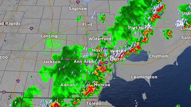 Metro Detroit weather: Tracking severe storms threats Sunday evening, night